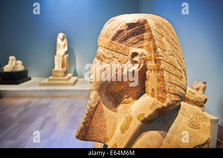 Ägyptische Kunst im Metropolitan Museum ausgestellt. New York, USA. Stockfoto