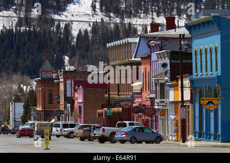 Die historischen Bergbau Silverton, auf einer Höhe von 9.305 ft/2.836 m, in den San Juan Mountains, Colorado, USA Stockfoto