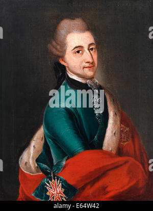 Franz Ignaz Molitor, Porträt von König Stanislas Augustus 1776 Öl auf Leinwand. Museum des Königs Jan III-Palastes, Warschau, Polen. Stockfoto