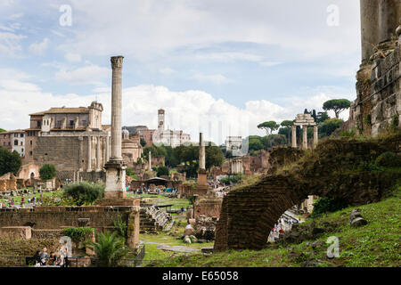 Das Forum Romanum, Rom, Latium, Italien Stockfoto