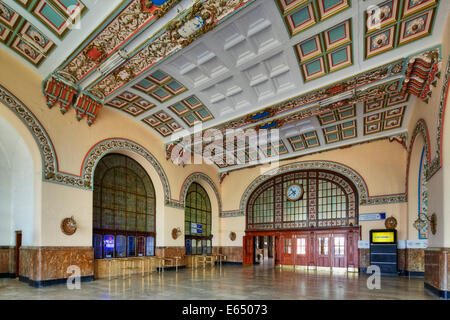 Neoklassizistischen Bahnhofshalle, Haydarpaşa Bahnhof, Kadiköy, Istanbul, Asian Side, Türkei Stockfoto