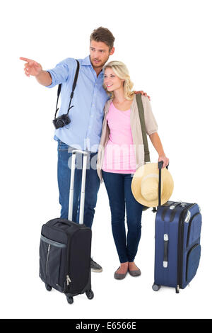 Attraktives junges Paar bereit, in Urlaub fahren Stockfoto