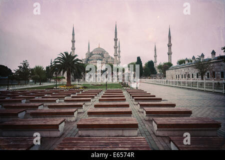 Retro-Stil Foto blaue Moschee Sultanahmet, Istanbul, Türkei Stockfoto