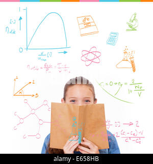 Zusammengesetztes Bild der Mathematik und Naturwissenschaften doodles Stockfoto