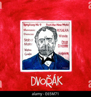 Antonin Dvorak Abbildung, tschechischer Komponist, 1841-1904 Stockfoto