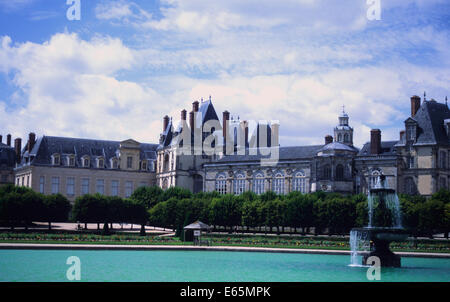 Gärten und Chateau de Fontainebleau, Seine-et-Marne, Ile de France Stockfoto