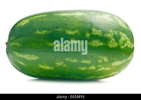 frische Wassermelone auf weißem Hintergrund Stockfoto