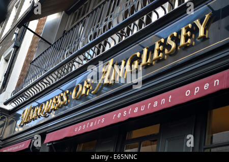 Marquis von Anglesey Pub in Covent Garden, London, UK. Stockfoto