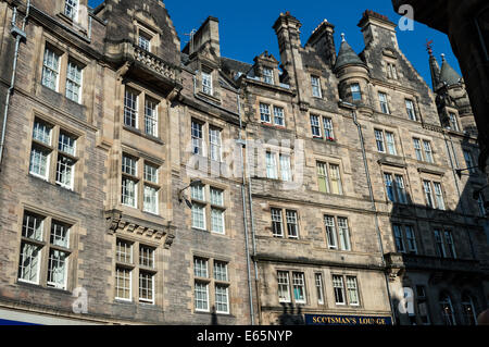 Gebäude auf Cockburn Street, in der Altstadt von Edinburgh Stockfoto