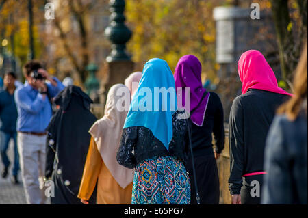 Muslime Frauen in Prag Stockfoto