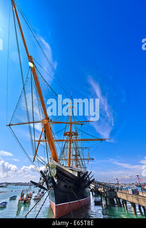 HMS Warrior (1860) war der Name Schiff ihrer Klasse zwei gepanzerte Fregatten gebaut für die Royal Navy in 1859-61 Stockfoto