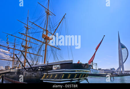 HMS Warrior (1860) war der Name Schiff ihrer Klasse zwei gepanzerte Fregatten gebaut für die Royal Navy in 1859-61 Stockfoto