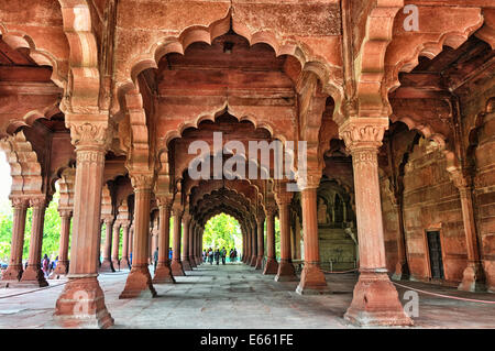 Diwan-i-Aam (oder die Halle für öffentliche Publikum), Delhi Stockfoto