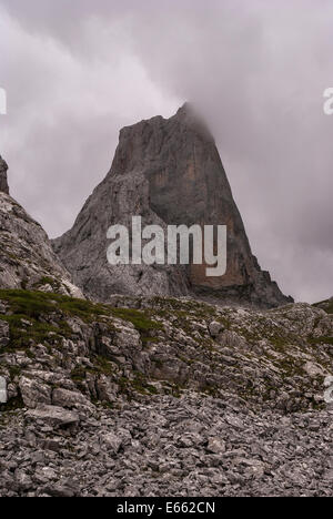 Blick auf die Naranjo de Bulnes genannt auch Urriello Stockfoto