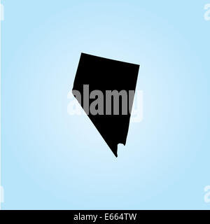 Gliederung der Bundesstaat Nevada der Vereinigten Staaten mit Wasser Hintergrund Stockfoto