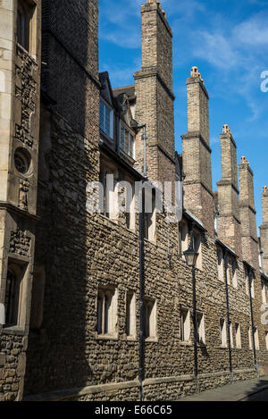 Trinity Lane in Cambridge, hohen Schornsteine, England, UK Stockfoto