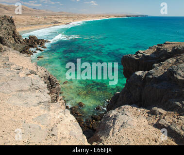 Nördlichen Fuerteventura, sauberen Strand Playa De La Piedra, südwestlich von El Cotillo Stockfoto