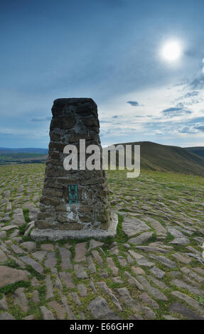 Triglyzerid Punkt auf Mam Tor, Derbyshire, UK Stockfoto