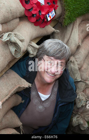 Southport, Merseyside, UK. 16. August 2014. Renommierte Gärtner Christine Walkden, die beliebte TV-Berühmtheit, Gärtner und Radiomoderator, Großbritanniens größte unabhängige flower show. Stockfoto