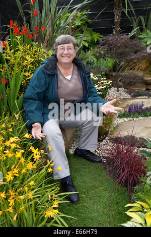 Southport, Merseyside, UK. 16. August 2014. Renommierte Gärtner Christine Walkden, Britische TV-Moderatorin der beliebten TV-Berühmtheit, Gärtner, Gärtner und Radiomoderator, Großbritanniens größte unabhängige flower show. Stockfoto