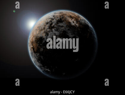 Planet-Landschaft im Raum Stockfoto