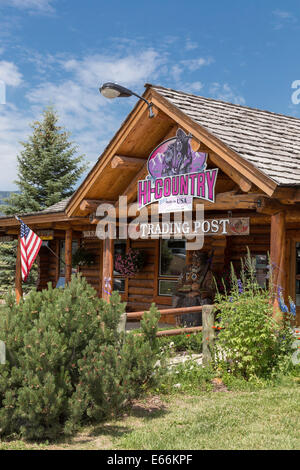 Hallo-Land Trading Post, Lincoln, Montana Stockfoto