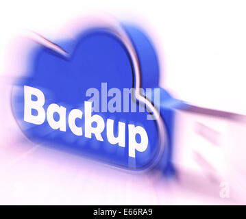 Backup Cloud USB-Laufwerk Bedeutung Data Storage Archivierung oder sichere Kopie Stockfoto