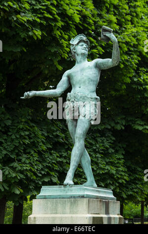 Die griechischen Schauspieler Bronze-Statue im Jardin du Luxembourg, der Jardin du Luxembourg in Paris, Frankreich Stockfoto