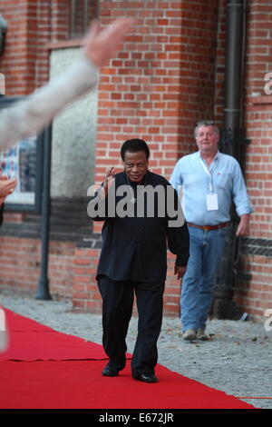 Danzig, Polen 16. August 2014 Solidarität des Arts Festival. Shorterss Handabdruck Zeremonie vor der Esperanza + Konzert in Danzig. Bildnachweis: Michal Fludra/Alamy Live-Nachrichten Stockfoto