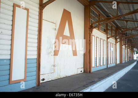 Alten Lagerhäusern am Victoria Quay, Docks in Fremantle, Western Australia. Stockfoto