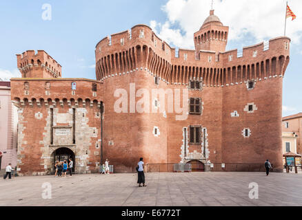 Le Castillet, Perpignan, Frankreich. Stockfoto