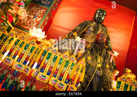 Hauptaltar in Pak Tai Tempel, Wan Chai, Hong Kong Stockfoto