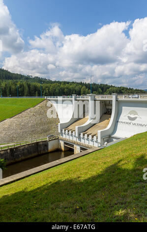 Lipno nad Vltavou Lippen Damm Stockfoto