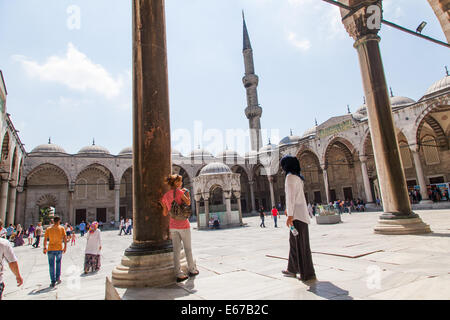 Innenraum blaue Moschee Istanbul Stockfoto