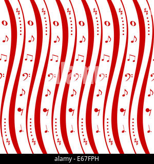 Nahtlose Hintergrund mit Musik-Noten-Muster Stockfoto