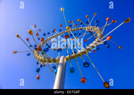 Große Skulptur des Glockenspiels in Melbourne Docklands Stockfoto