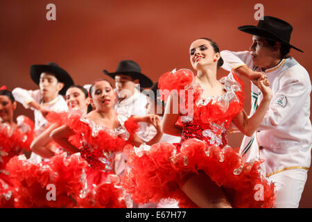 Kolumbianische Plains Tanz; Joropo Stockfoto