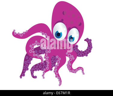 Oktopus-cartoon Stockfoto