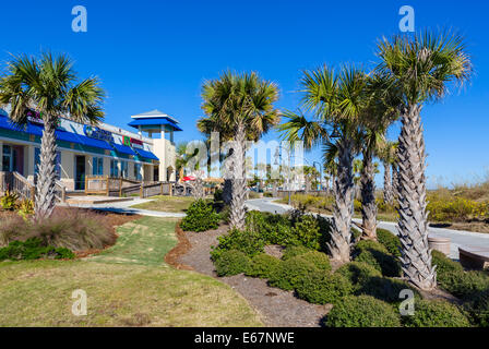 Myrtle Beach Boardwalk und Promenade in einer ruhigen Nebensaison Herbsttag, Myrtle Beach, South Carolina, USA Stockfoto