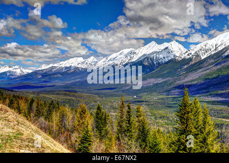 Malerische Ansichten der Kootenay National Park-Britisch-Kolumbien Stockfoto