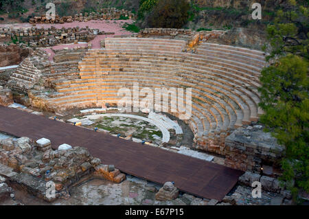 Römisches Theater - 1. Jahrhundert v. Chr., Malaga, Region von Andalusien, Spanien, Europa Stockfoto
