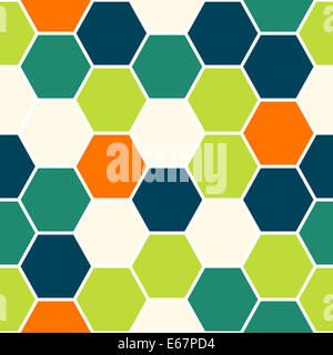 Sechseck-bunte Musterdesign Hintergrundtextur Stockfoto