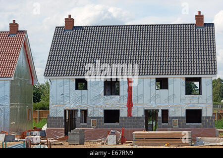 Flaggschiff bezahlbare Wohnungen im Bau Sutton Suffolk UK Stockfoto