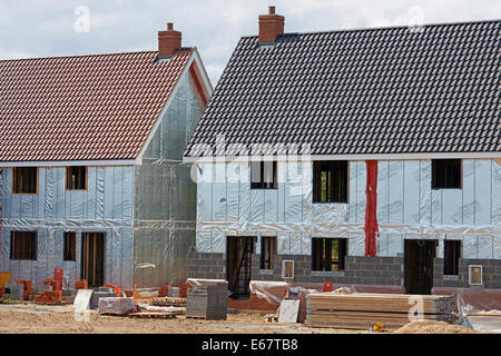 Flaggschiff bezahlbare Wohnungen im Bau Sutton Suffolk UK Stockfoto