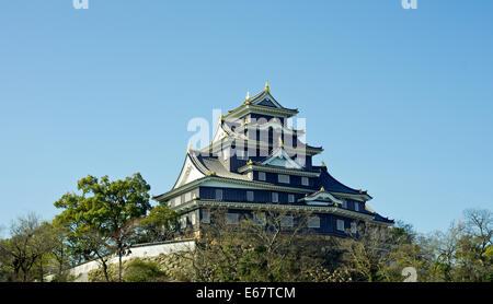 Okayama Schloss (auch bekannt als "Krähe") in Okayama, Japan Stockfoto