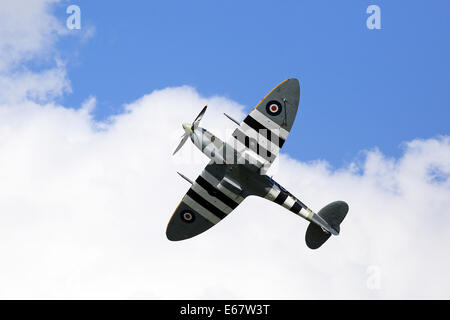 Pferderennbahn Ascot, Berkshire, UK. 17. August 2014. Spitfire heute bei der Red Bull Air Race 2014 an Ascot Racecourse Surrey abgebildet. Bildnachweis: Oliver Dixon/Alamy Live-Nachrichten Stockfoto