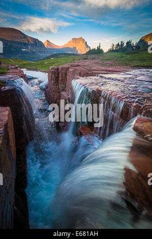 Logan Pass im Glacier National Park, Montana, in der Nähe der US-kanadischen Grenze Stockfoto