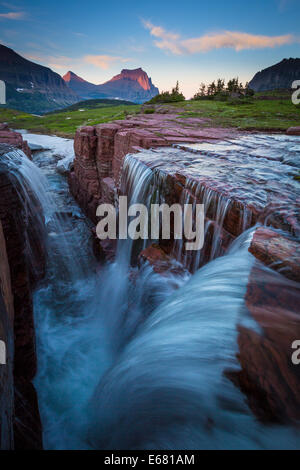 Logan Pass im Glacier National Park, Montana, in der Nähe der US-kanadischen Grenze entfernt. Stockfoto