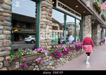 Starbucks in Lake Placid, New York. Stockfoto