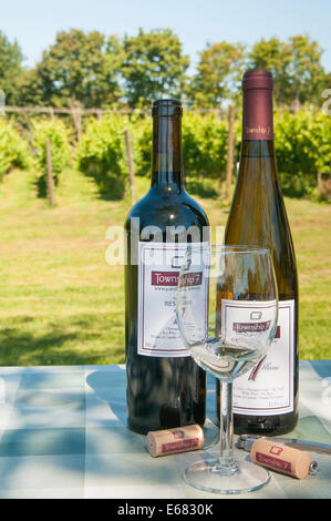 Weine im Township 7 Weingut, Langley, British Columbia, Kanada. Stockfoto